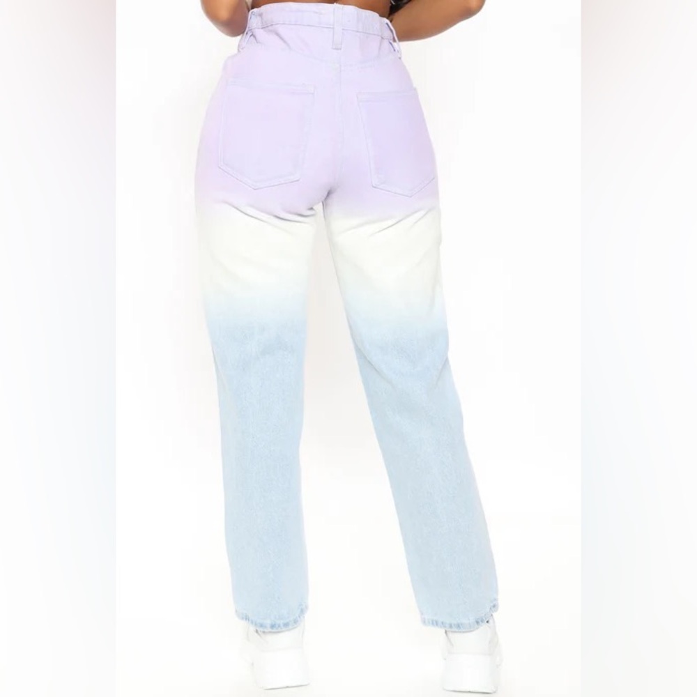 NWT FASHION NOVA Women's Ombre Straight leg Jeans Size 1 - Picture 4 of 6